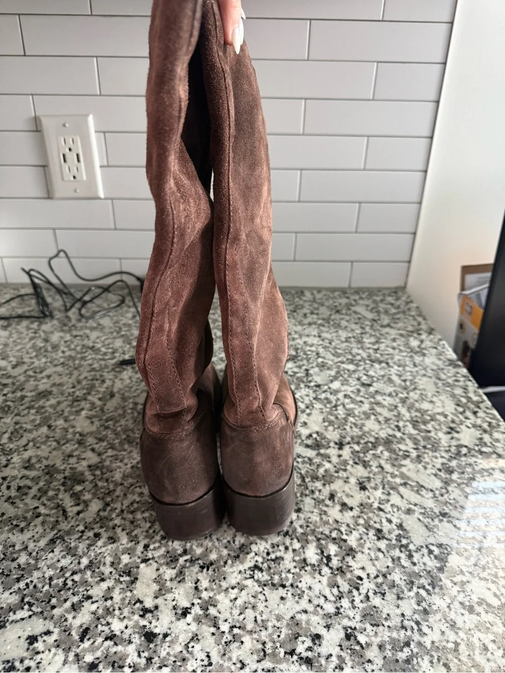 Frye Chestnut Suede Boots